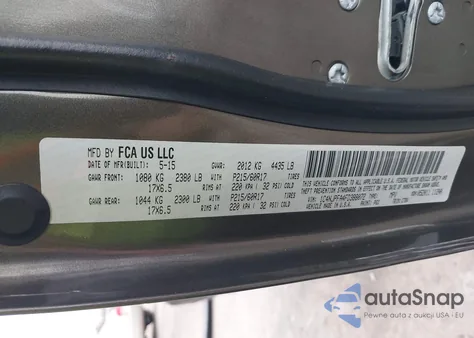 2015 Jeep Patriot Latitude z USA, uszkodzony, nr VIN 1C4NJPFA4FD388072